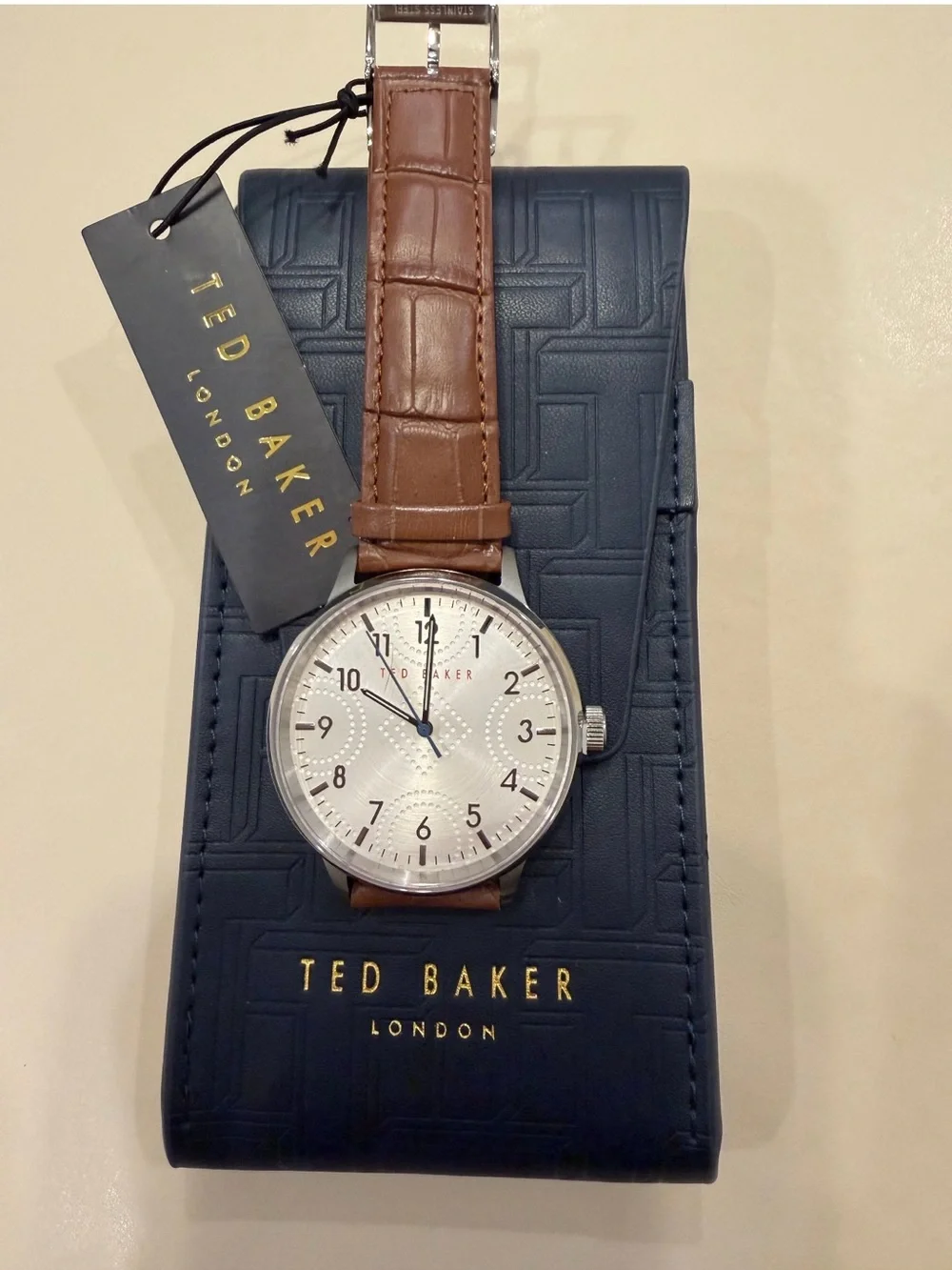 Ted Baker London Cosmop Analog Men’s Watch – White & Brown